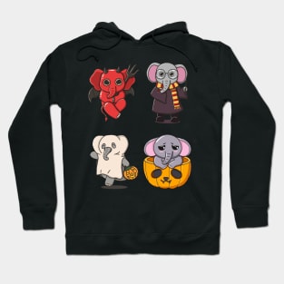 Cute Halloween Elephant Pack Hoodie